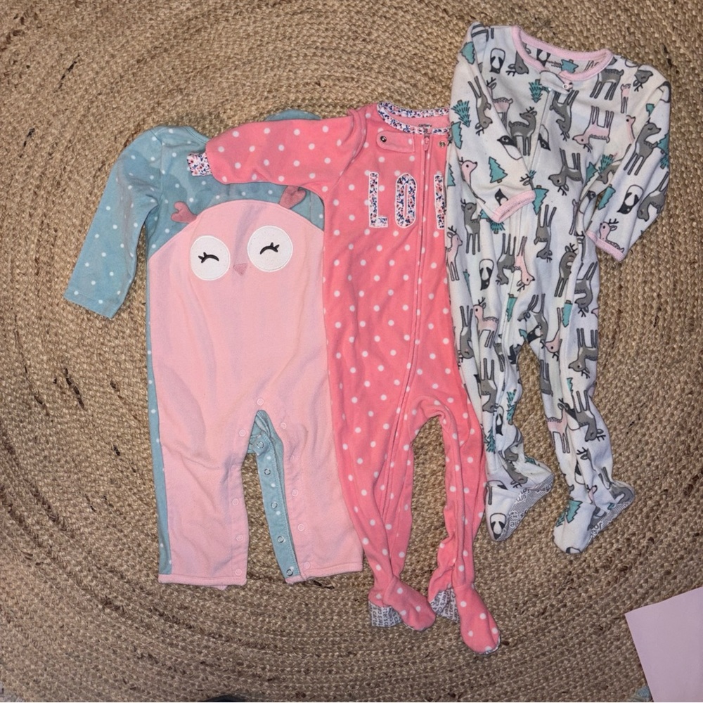 Carter's Pink and Teal Pajama Set for Kids